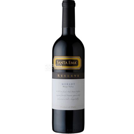 Santa Ema Merlot, Red wine, dry, 0.75l
