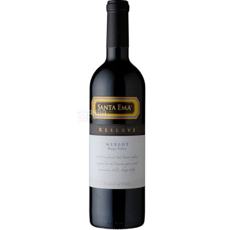 Santa Ema Merlot, Вино красное, сухое, 0,75 л