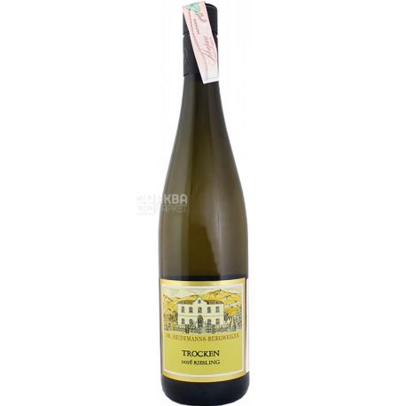 Dr. Heidemanns-Bergweiler, Riesling Trocken, Вино белое сухое, 0,75 л