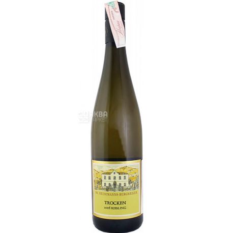 Dr. Heidemanns-Bergweiler, Riesling Trocken, Вино біле сухе, 0,75 л
