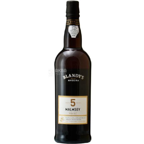 Blandy's 5 years old Malmsey Sweet, Вино біле солодке, кріплене, 0,75 л