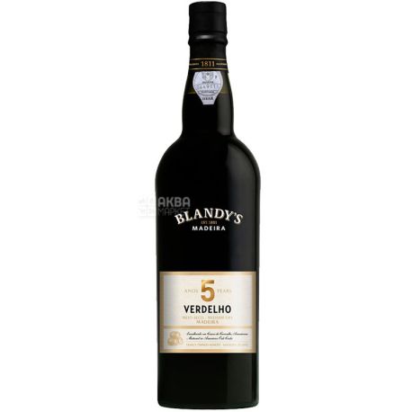Madeira Wine Company, Blandy's 5 years old Verdelho Medium Dry, Вино біле напівсухе, кріплене, 0,75 л