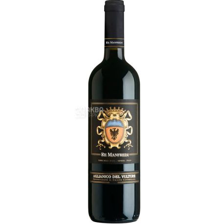 Re Manfredi, Aglianico del Vulture, Вино червоне сухе, 0,75 л