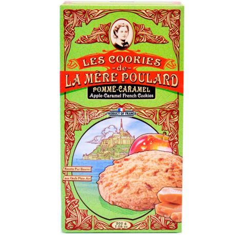 La Mere Poulard, 200 г, Ла Мере Поулард, Печенье песочное, с яблочной карамелью