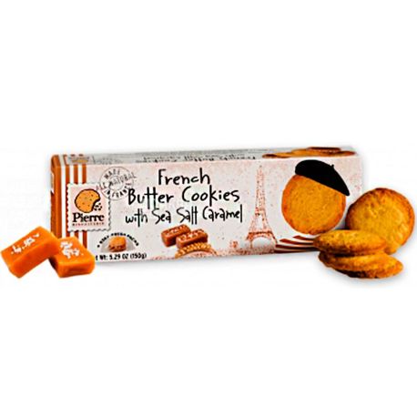 Pierre Biscuiterie, 150 г, Пьер Бисквитьер, Печенье французское, сливочное, с карамелью
