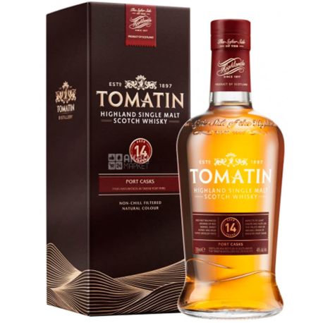 Tomatin 14Y.O. Port Wood Finish, Виски односолодовый, 0,7 л