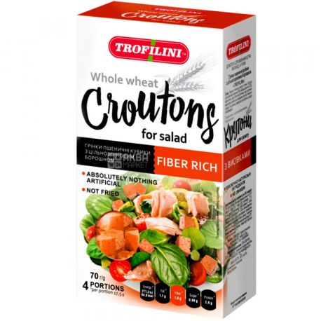 Trofilini, 70 g, Trofilini, Croutons Wheat croutons with whole grain flou