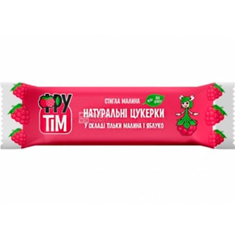 Фрутім, 50 г, Цукерки натуральні, фруктові, Стигла малина і яблуко