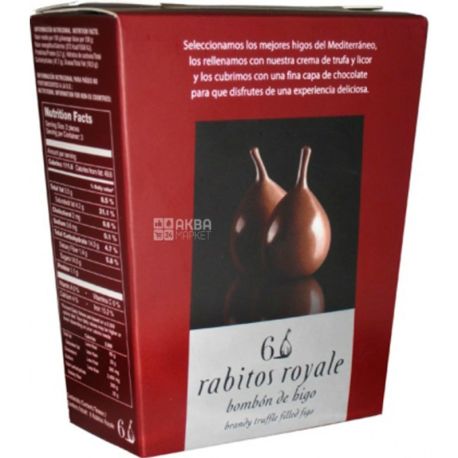 Rabitos Royale, 95 g, Rabitos Royale, Candy, Figs in chocolate No. 6