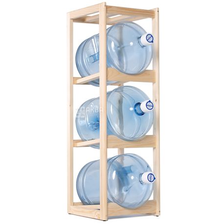 ViO, Shelf rack wooden for water under 3 bottles, WS-3 BEECH