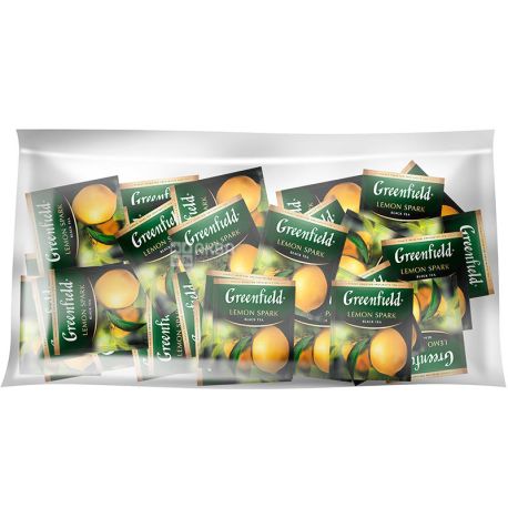 Greenfield, Lemon Spark, 100 пак., Чай Грінфілд, Лемон Спарк, чорний байховий, ХоРеКа