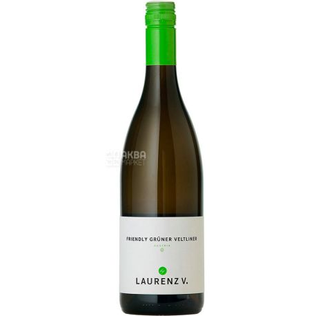 Laurenz V., Friendly Gruner Veltliner, Вино біле напівсухе, 0,75 л