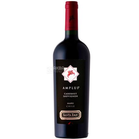 Santa Ema, Amplus Cabernet Sauvignon, Вино червоне сухе, 0,75 л