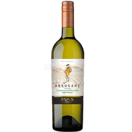 Arrogant, Frog Ribet Chardonnay-Viognier, Вино біле, сухе, 0,75л