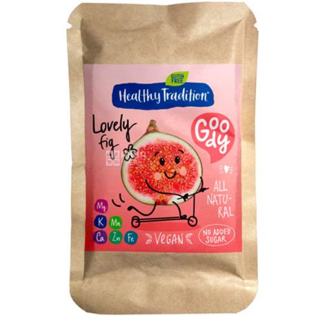 Healthy Tradition, Goody, 20 г, Хелси Традишн, Мини-батончик Гуди инжир, без сахара