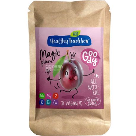 Healthy Tradition, Goody, 20 г, Хелси Традишн, Мини-батончик Гуди слива, без сахара