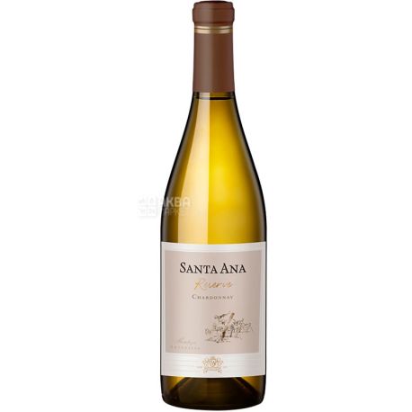 Santa Ana, Reserve Chardonnay, Вино біле, сухе, 0,75 л