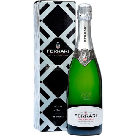 Ferrari Maximum Brut, Вино игристое белое брют, 0,75 л
