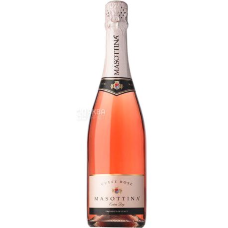 Masottina, Cuvee Rose Extra Dry, Вино ігристе рожеве сухе, 0,75 л