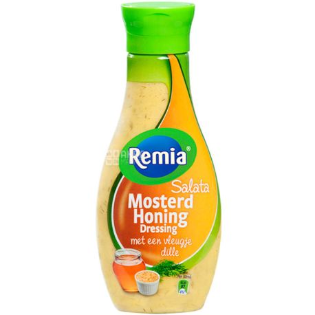 Remia, 250 мл, Ремия, Соус-дрессинг салатный, мед и горчица