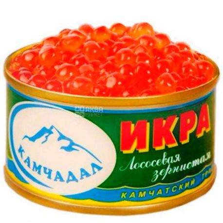 Камчадал, 100 г, Икра лососевая, зернистая, ж/б