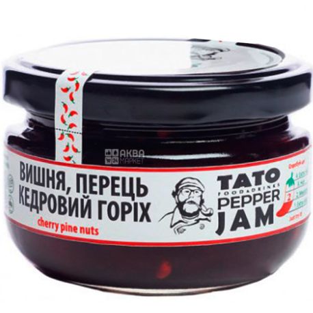 Tato Pepper Jam, 135 г, Тато Пепер Джем, Джем-соус, Вишня-кедровый орех-перец