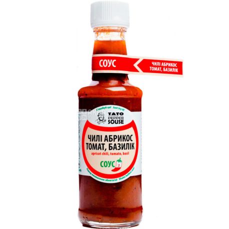 Tato Pepper Jam, 210 г, Тато Пепер Джем, Соус чили, Абрикос-томат-базилик