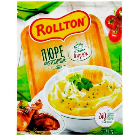 Rollton, 40 g, Instant mashed potatoes with chicken flavor