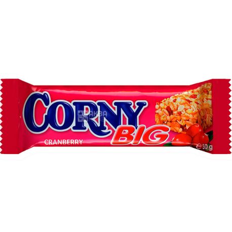 Corny Big, 50 г, Батончик злаковый с клюквой