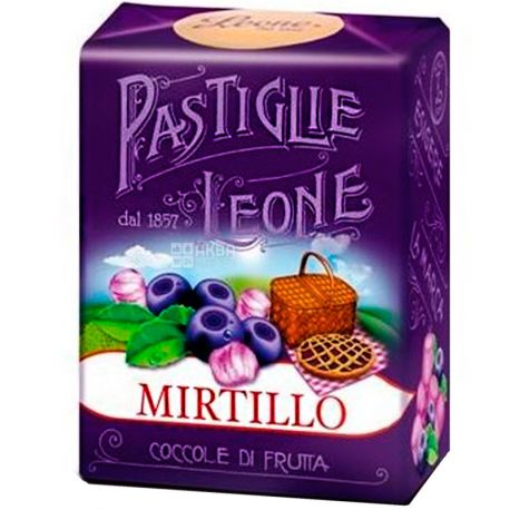 Leone Blueberries, 30 г, Леоне, Драже со вкусом черники