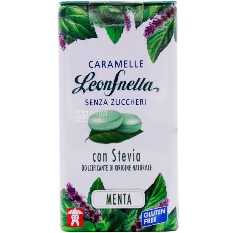 Leone Leonsnella Peppermint, 30 г, Леоне, Драже со вкусом мяты без сахара со стевией