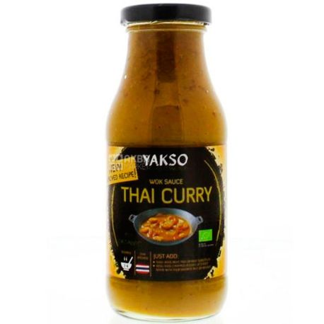 Yakso, 240 г, Яксо, Соус вок органічний, Тайський з карі