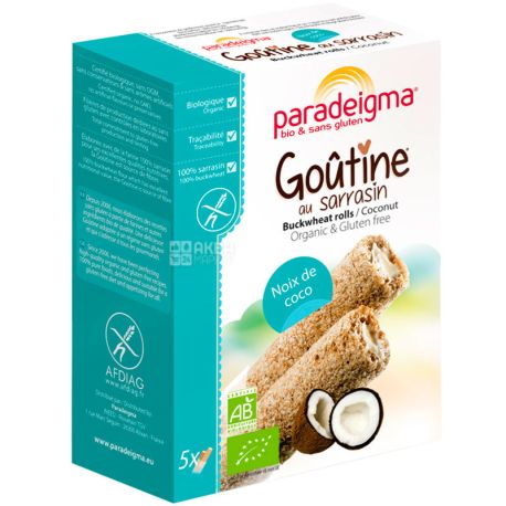 Paradeigma, 125 г, Парадигма, Роллы из гречневой муки с кокосом, органические