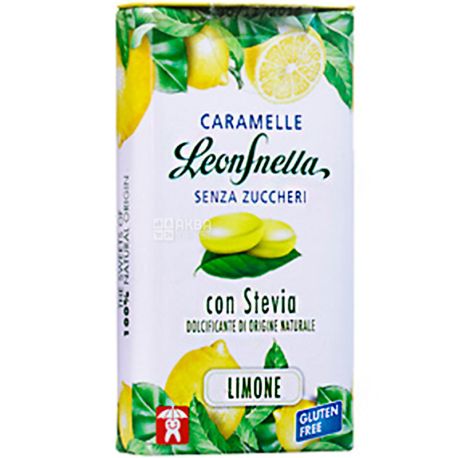 Leone Leonsnella Limone , 30 г, Леоне, Драже со вкусом лимона, со стевией, без сахара