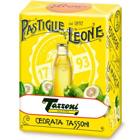 Leone Cedrata Tassoni, 30 г, Леоне, Драже со вкусом напитка Цедрата Тассони