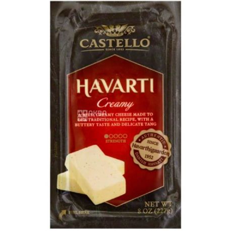 Castello, 227 г, Кастелло, Сыр твердый Хаварти сливочный, 60%
