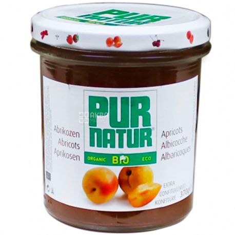 Pur Natur, 370 г, Пур Натур, Джем абрикосовий