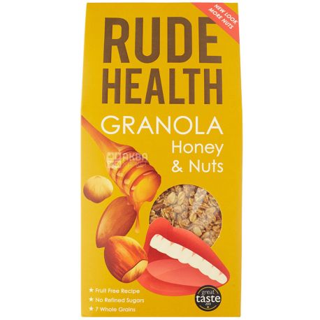 Rude Health Foods, 500 г, Руд Хелс Фудс, Гранола з медом та горіхами