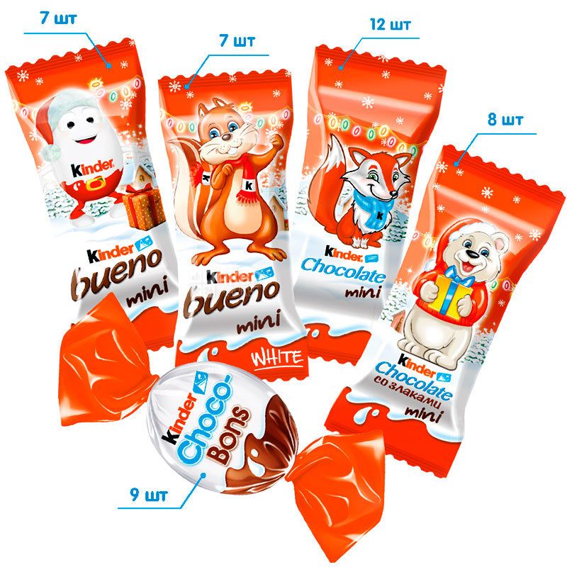 Kinder Happy Moments, 242 г, Киндер Хеппи Моментс, Новогодний набор ...