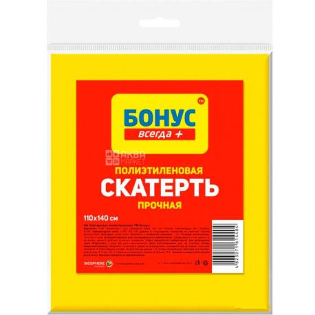 Бонус, Скатерть полиэтиленовая, ассорти, 110х140 см