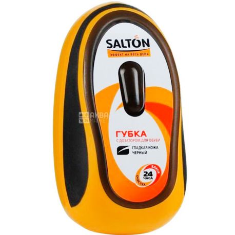 Salton, Губка з дозатором, для взуття з гладкої шкіри, чорна