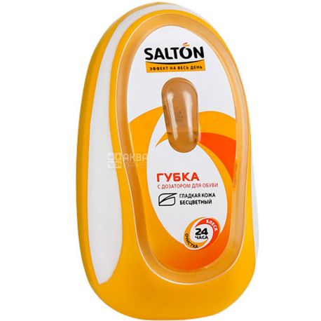 Salton, Губка с дозатором, для обуви из гладкой кожи, бесцветная