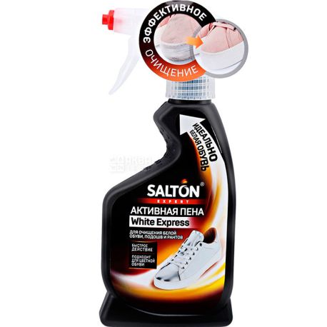 Salton, White Express, 200 ml, Active foam for cleaning white shoes, soles and welts