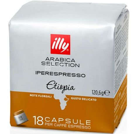 illy, IperEspresso Monoarabica Ethiopia, 18 pcs., Coffee, medium roasted, capsule