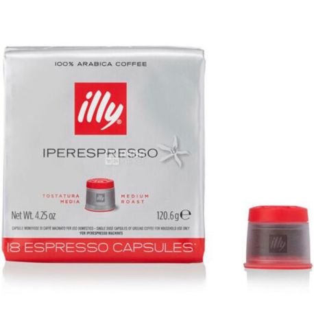 illy, IperEspresso Classico, 18 шт., Кава Іллі середнього обсмаження, в капсулах