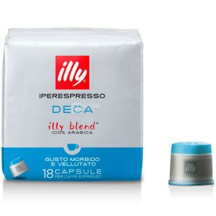 illy, IperEspresso Deca, 18 шт., Кофе Илли средней обжарки, без кофеина, в капсулах