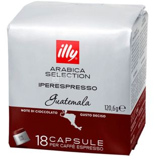 illy, IperEspresso Monoarabica Guatemala, 18 шт., Кофе Илли средней обжарки, в капсулах