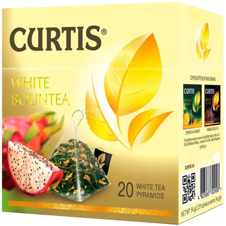 Curtis, Bountea White, 20 пирамидок, Кертис, Чай белый