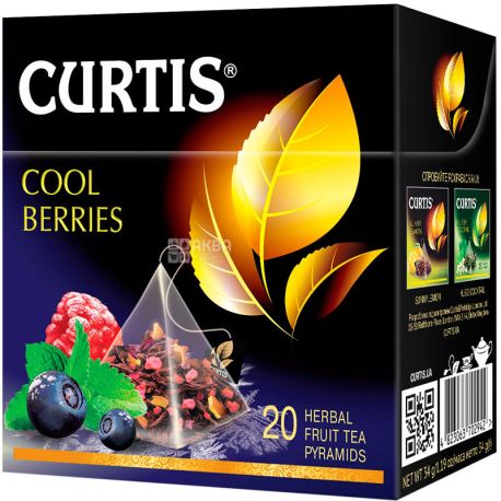 Curtis, Cool Berries, 20 пирамидок, Кертис, Чай фруктово-травяной