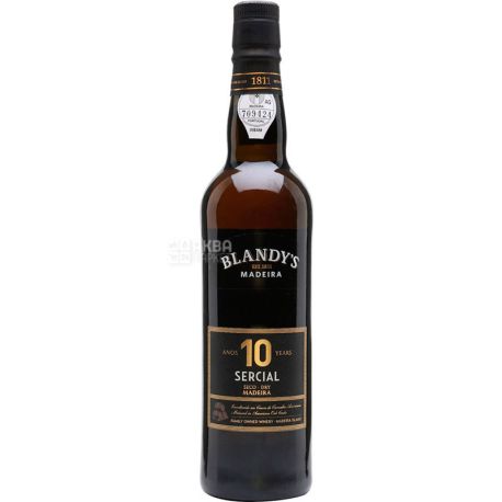 Blandy's, Sercial Dry 10 Y.O, White dry wine, fortified, 0.5 L